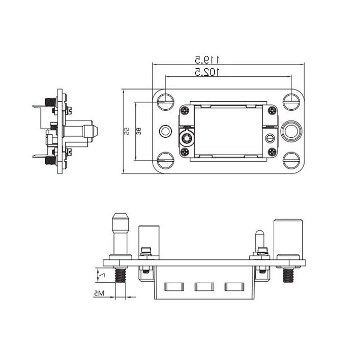 Gas/electric quick change module, ADAPTS 4 standard modules, H16B-M4-M, 09140161000